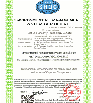 环境管理体系认证证书20210112